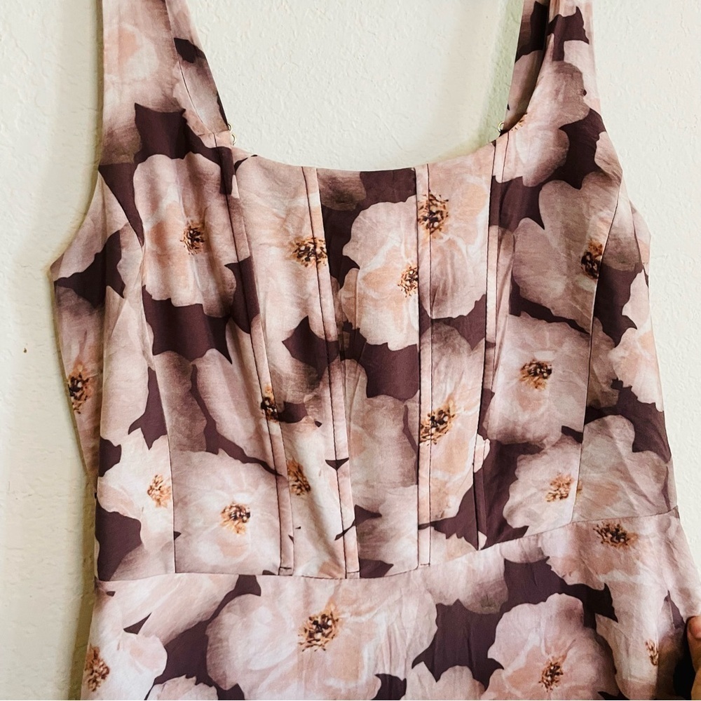 Mellowday woman’s Floral Sleeveless Dress size M Fall Winter flowy feminine - Picture 6 of 11